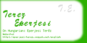 terez eperjesi business card